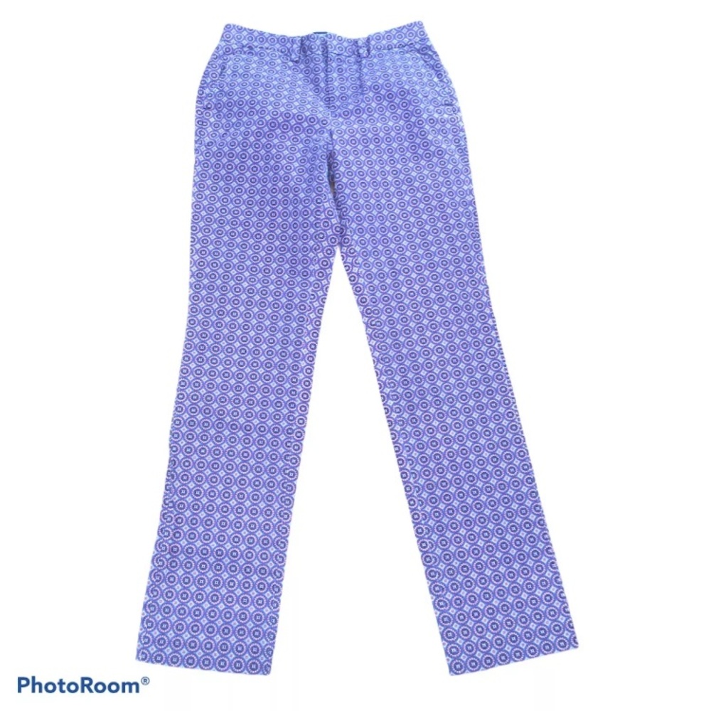 Lands End Pant Multi-colored Stretch Pockets Womens Size 2.